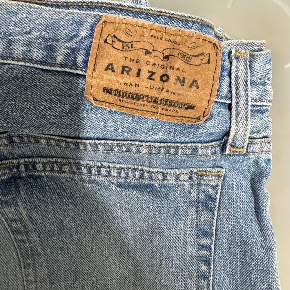 90s Classic Arizona Jeans Men's Boot Cut Cotton Casual Blue Denim 36*34